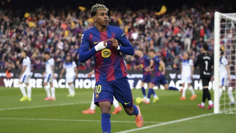 Yamal empuja al barcelona en la Copa del Rey